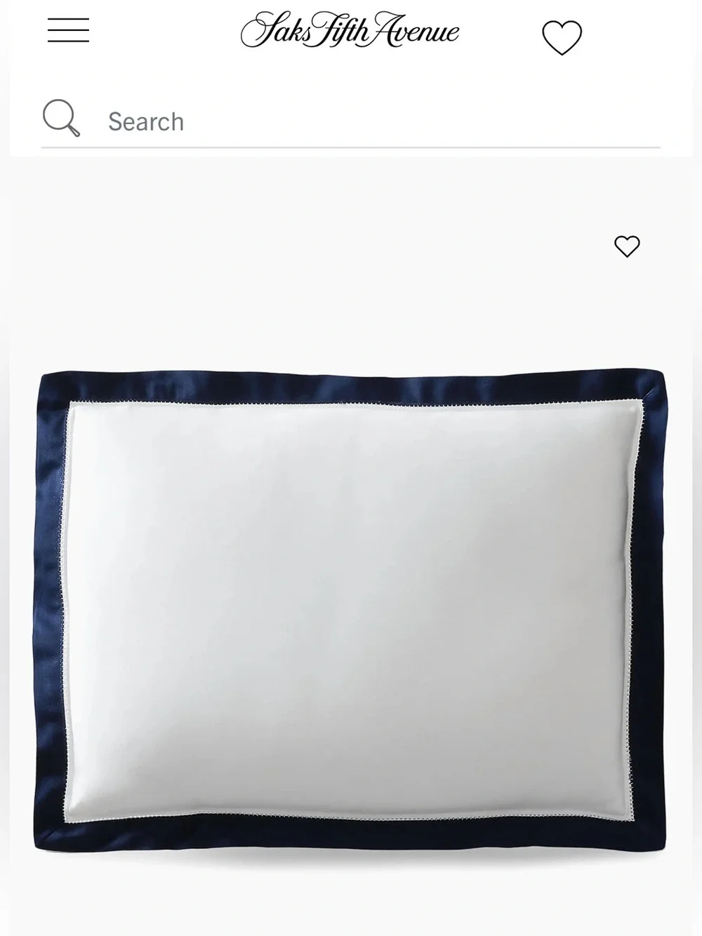 NWT 2- Ralph Lauren Organic Cotton Sateen Border Sham in the Polo Navy, Set of 2
